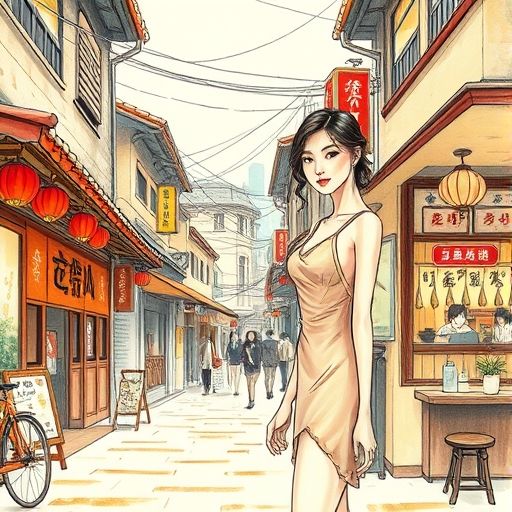 广州街头茶肆的温馨画面
