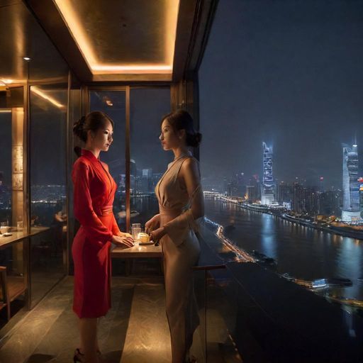 茶肆夜景带来视觉享受