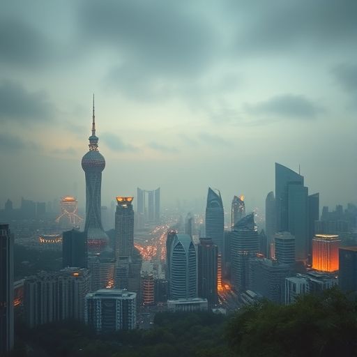 广州夜色下的街巷