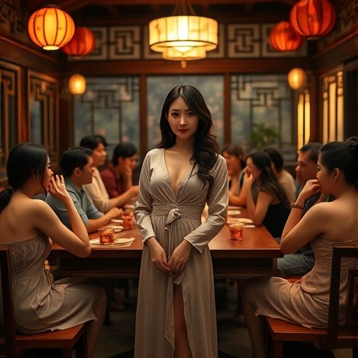 茶肆聚会充满欢乐