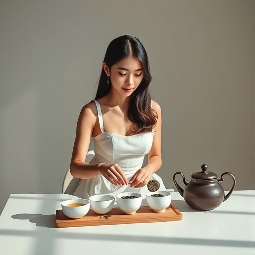 普洱茶在茶壶中缓缓流出的画面