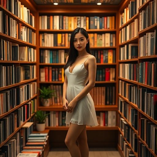 书店里安静阅读的氛围