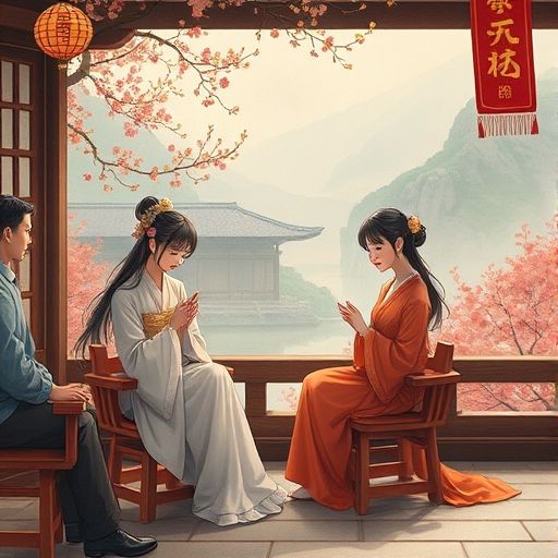 茶艺师专注泡茶的优雅姿态