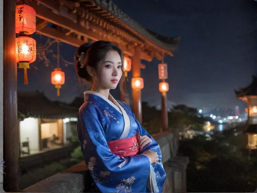 城市夜景中的桑拿会所招牌，霓虹灯闪烁，营造出神秘而诱人的氛围。