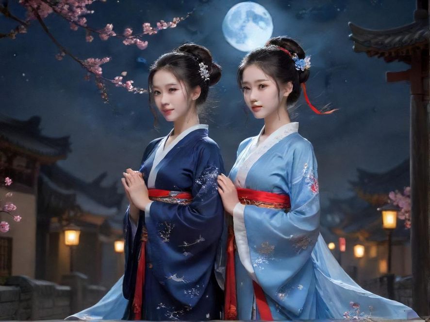夜幕下的南昌城市俯瞰图