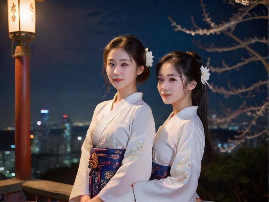 广州白云区夜晚的城市景观，霓虹灯闪烁，高楼林立，充满赛博朋克风格的未来感，展现了都市的活力与魅力。