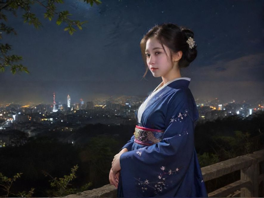 从高空俯瞰深圳夜景，城市灯火辉煌，霓虹闪烁，展现都市的繁华与活力