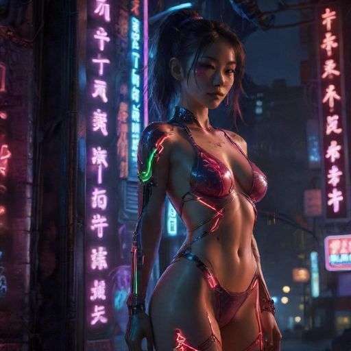 夜场入口的霓虹灯招牌