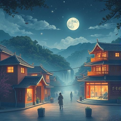 花社区夜场桑拿会所的霓虹氛围