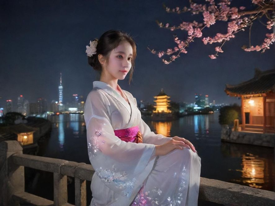广佛城市夜景，灯火辉煌，充满活力。