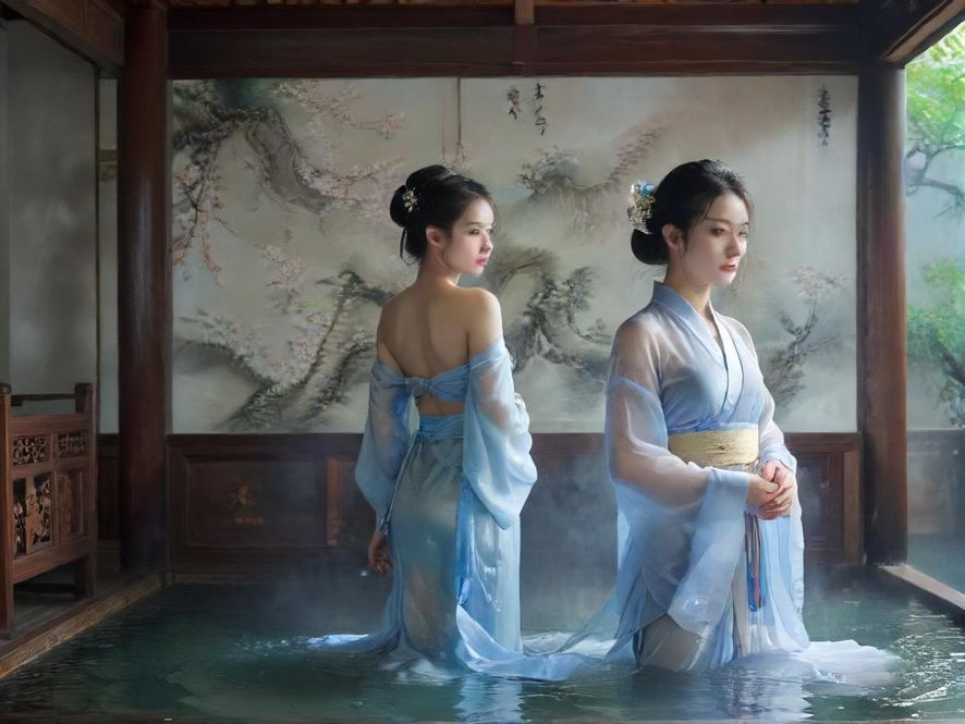 一个私密且宁静的水疗空间，展现其舒适与现代感