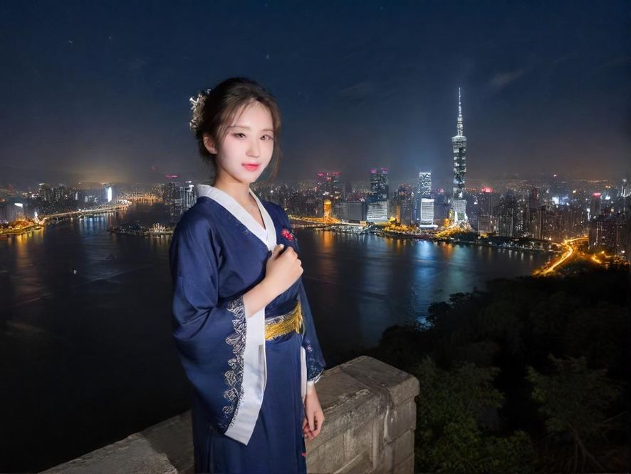 深圳璀璨夜景，高楼林立，霓虹闪烁，充满活力。