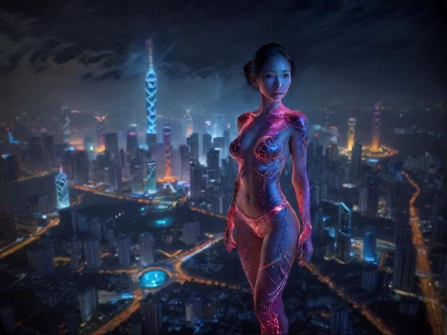 深圳夜色中的神秘一角