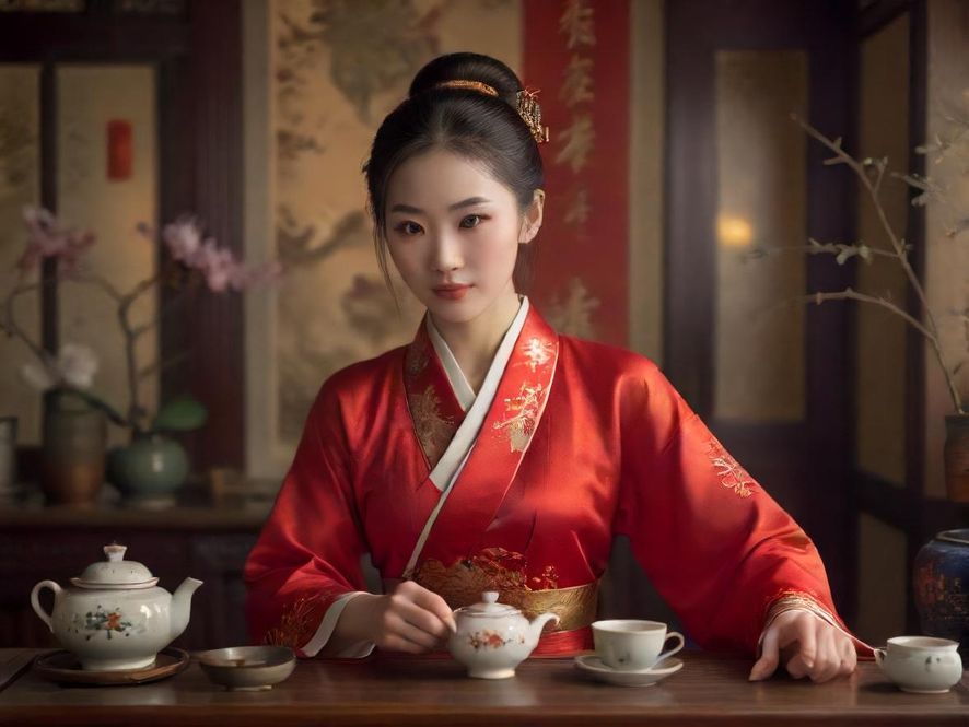 深圳高端品茶会所茶艺师表演场景