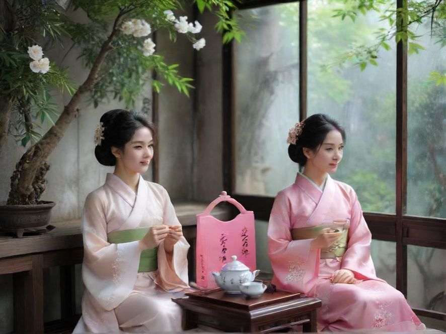 古色古香的广州茶社内部