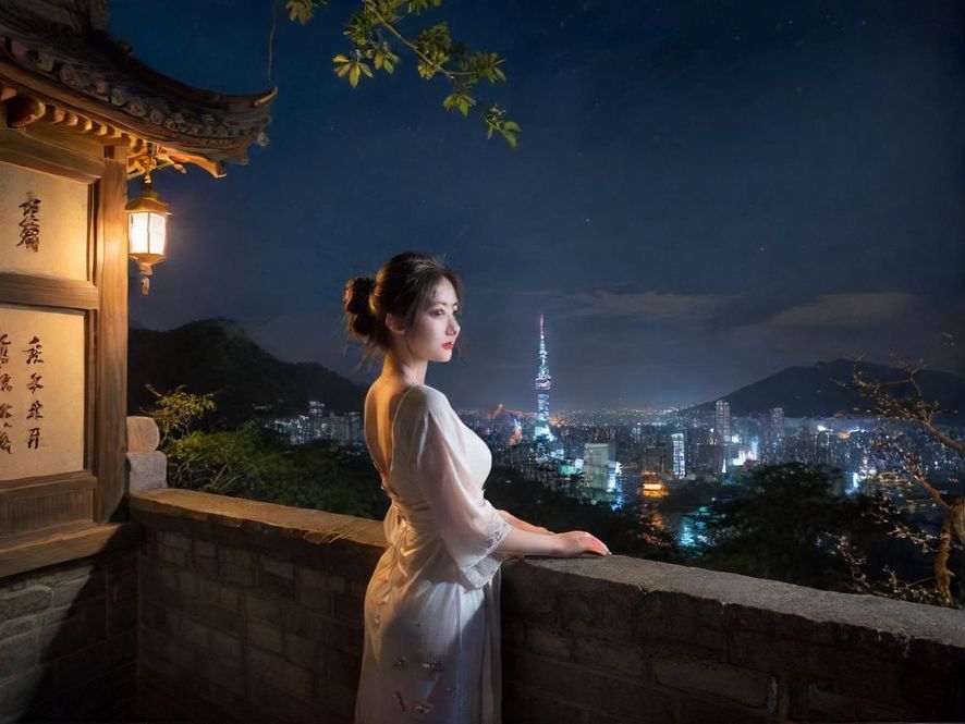 广东夜场会所夜景外观