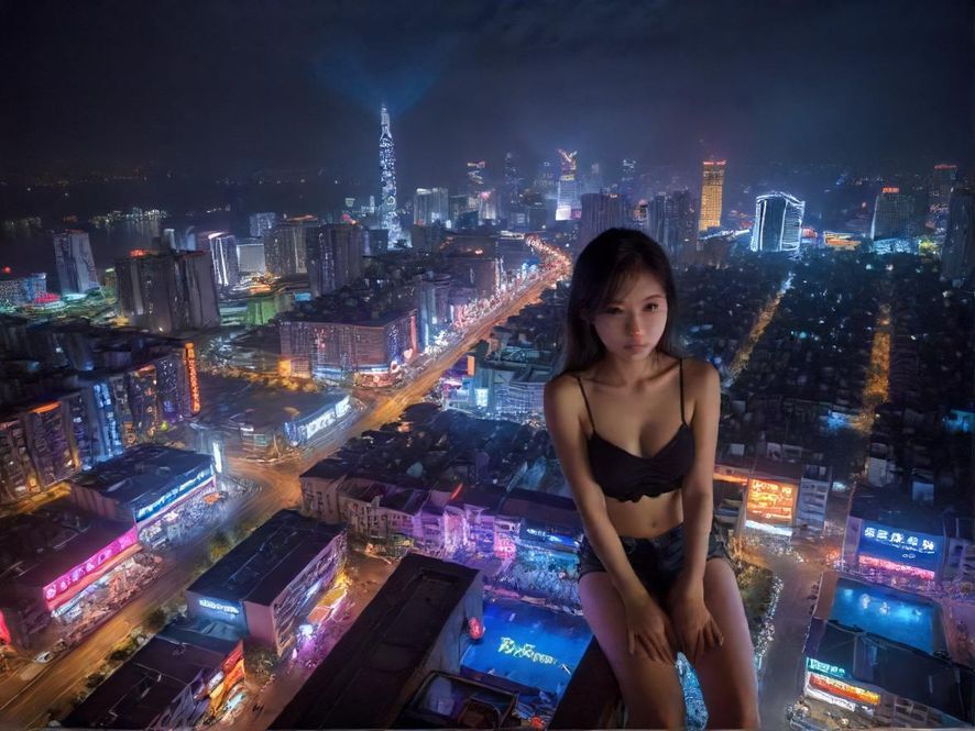 番禺夜生活娱乐场所夜景