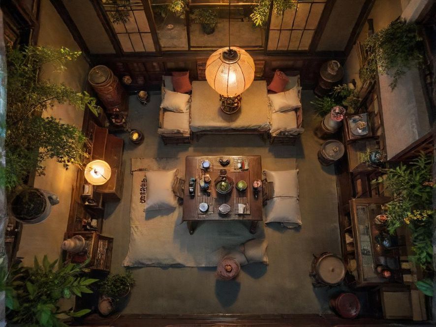 广州百花园茶室温馨环境展示