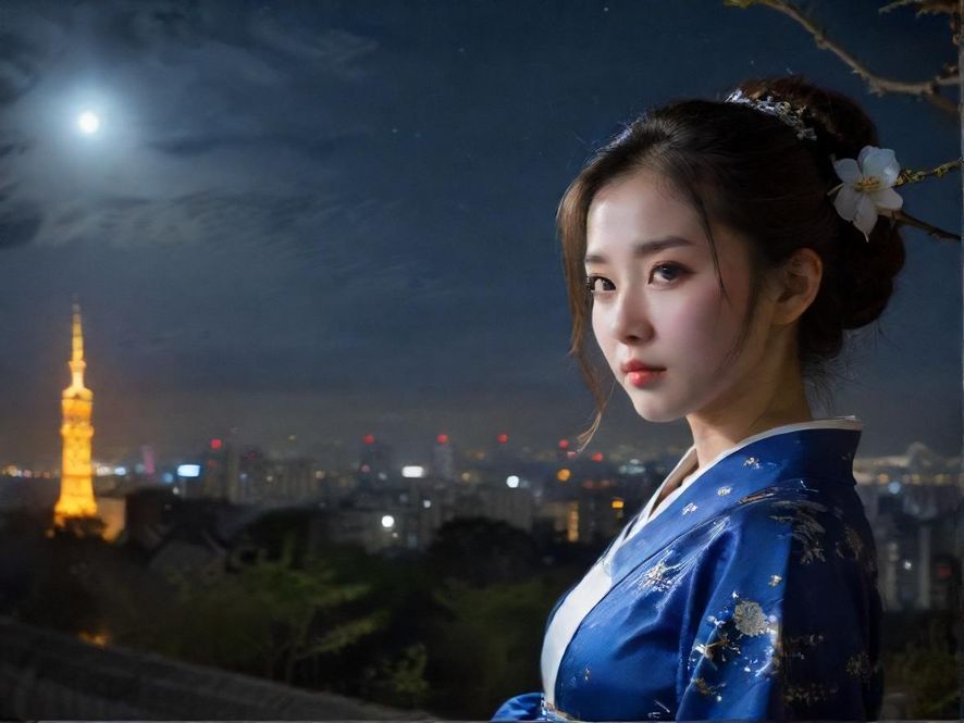 繁华热闹的深圳夜景