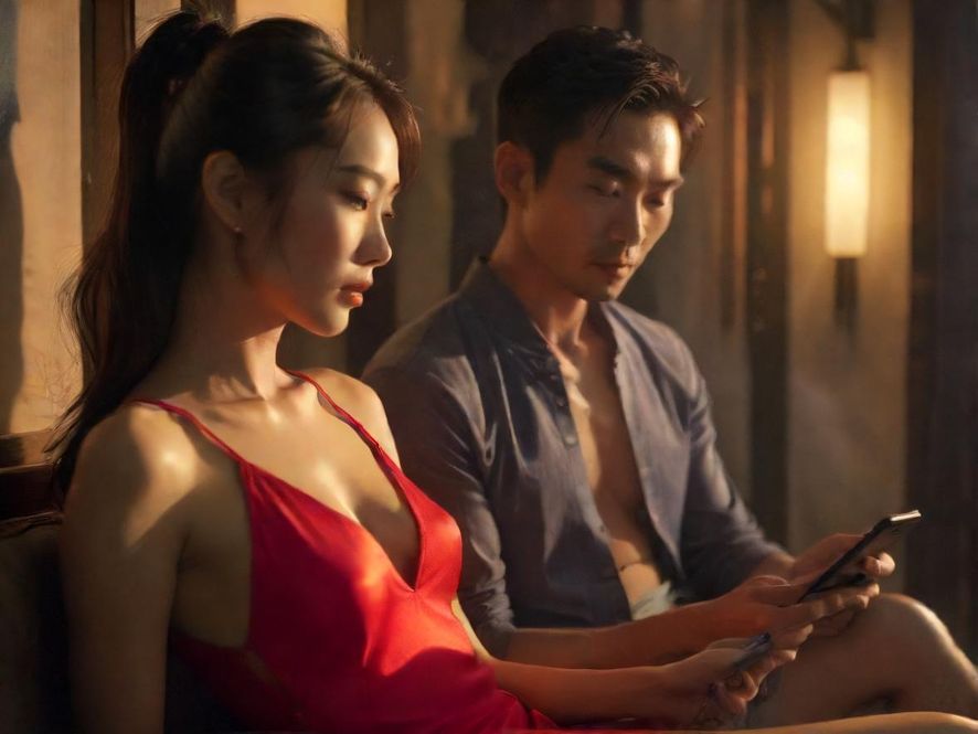一个男子正在手机上浏览论坛页面