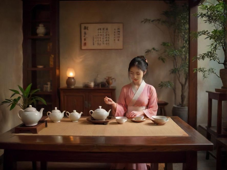 深圳私密茶社茶艺表演场景图