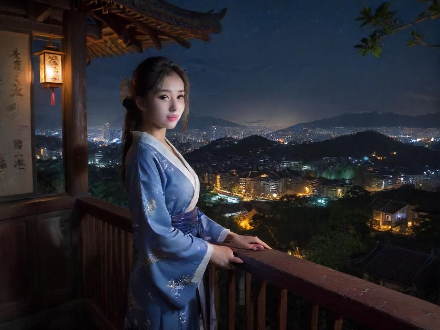 深圳高端茶社夜景俯瞰图