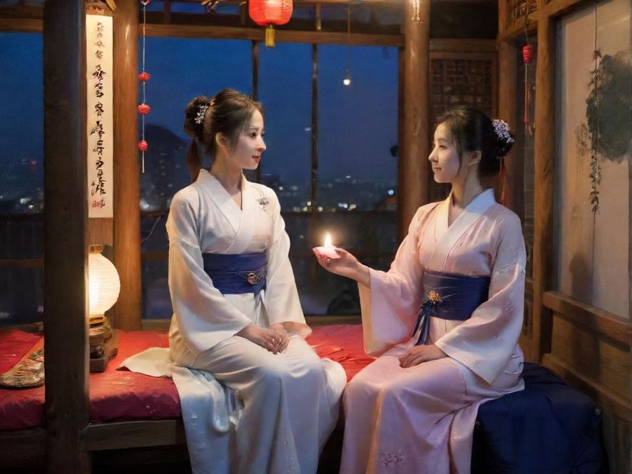 夜场桑拿会所室内场景