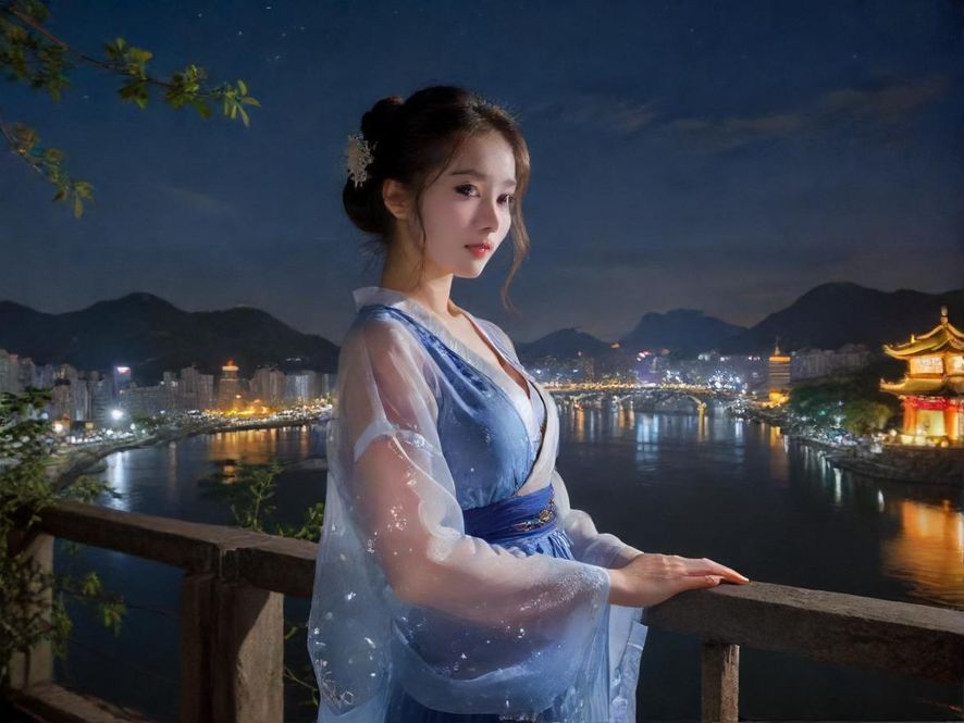 广州夜场夜景灯火辉煌