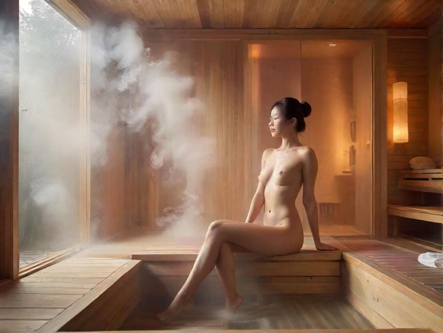 休闲会所的桑拿水疗区域