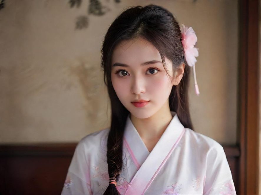 一位气质优雅的成熟女性在咖啡馆里微笑