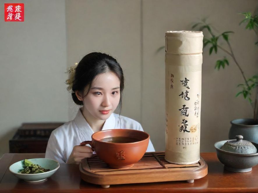 一位女士在私密茶室中享受品茶时光