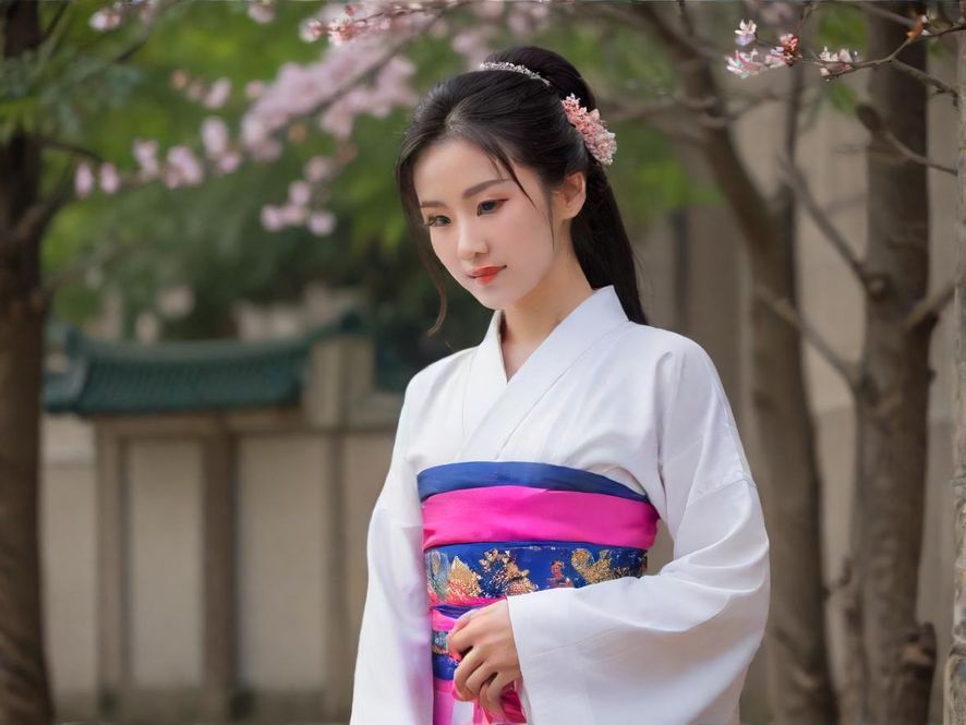 一位在都市休闲空间里放松的女性